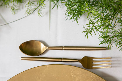Stand-Out Gold Flatware | Rental