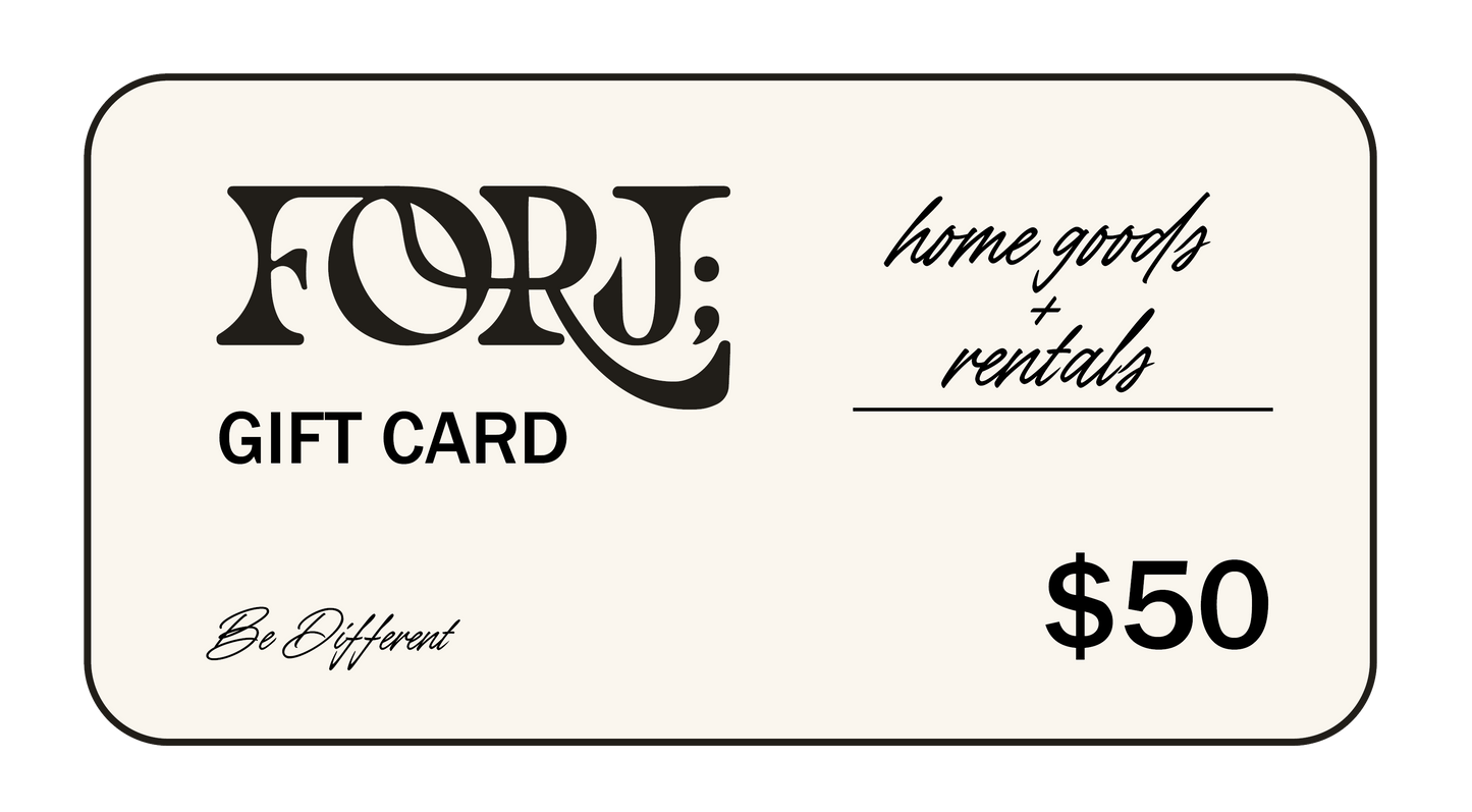 FORJ; Gift Card