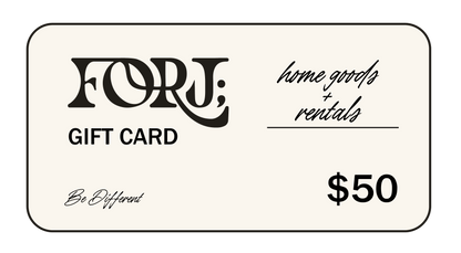 FORJ; Gift Card